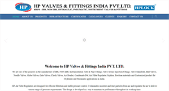 Desktop Screenshot of hpvalvesindia.com